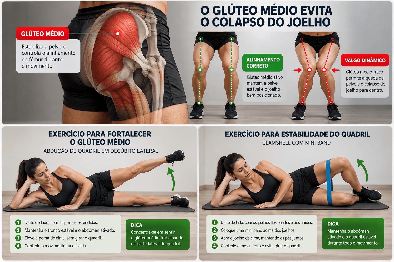 Exercícios para glúteo médio 3